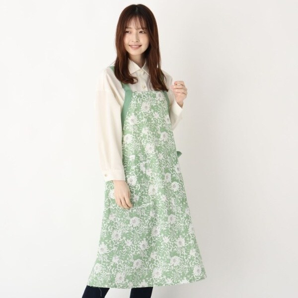 リーフ フラワーエプロン GREEN | 212キッチンストア(212 KITCHEN