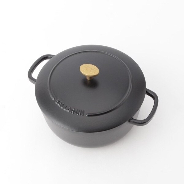 バッラリーニ ベラモンテ鋳物ほうろう鍋 22 cm, ラウンド, グリーン