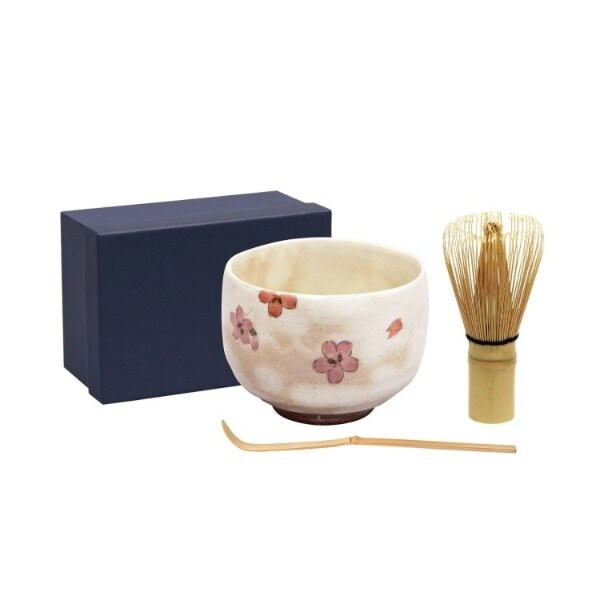 藍花 お抹茶3点セット さくら絵付け | 212キッチンストア(212