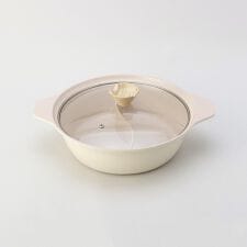 212キッチンストア(212 KITCHEN STORE)のフィオーレ セラミック加工IH対応ガラス蓋付二食鍋26cm