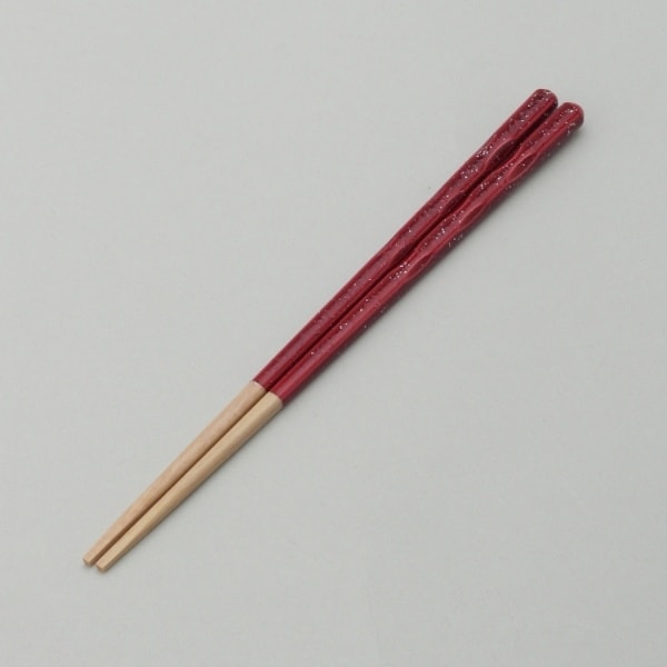 おはし　未使用 ほんとうにすべらないお箸 21cm 赤ラメRD | 212キッチンストア(212