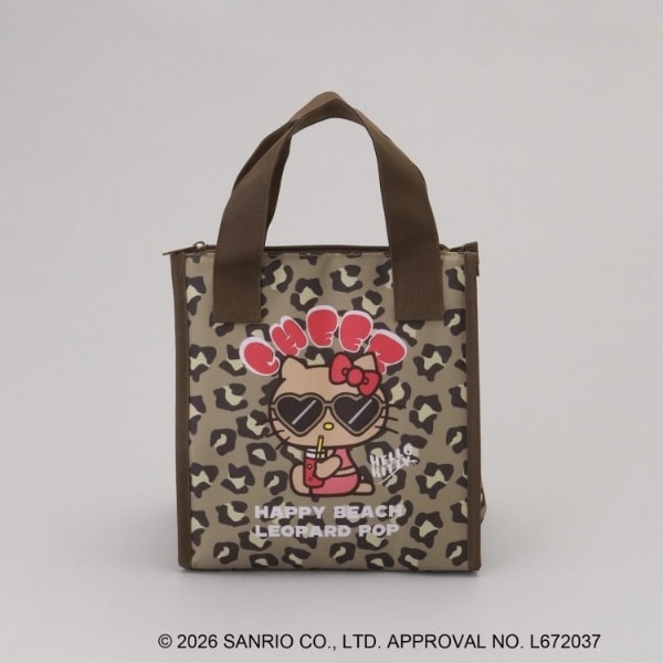 日焼けハローキティ 三角マチ保冷バッグ LEOPARD BR | 212キッチン