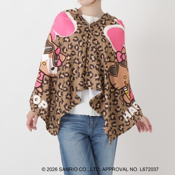 日焼けハローキティ 冷感タオルポンチョ LEOPARD BR | 212キッチン