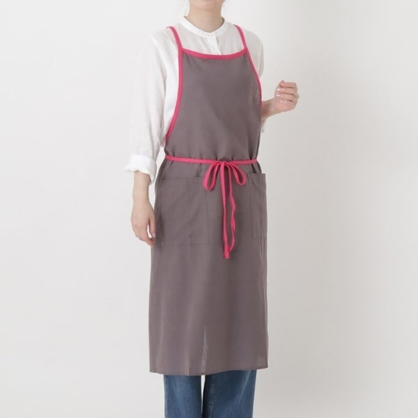 Marika バイカラーエプロン グレー | 212キッチンストア(212 KITCHEN