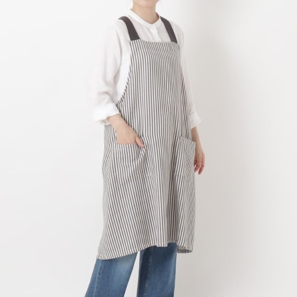 ヘリンボーン織りエプロン BK | 212キッチンストア(212 KITCHEN STORE