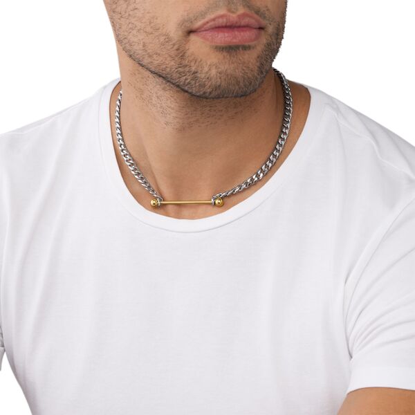【9/1まで値下げ中】DIESELネックレス箱付き DX1509 Stainless steel chain necklace｜シルバー｜ウィメンズ