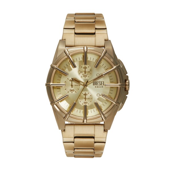 DIESEL 時計 Dz2185 Men's Vert Three-Hand Date Stainless Steel Watch | Silver