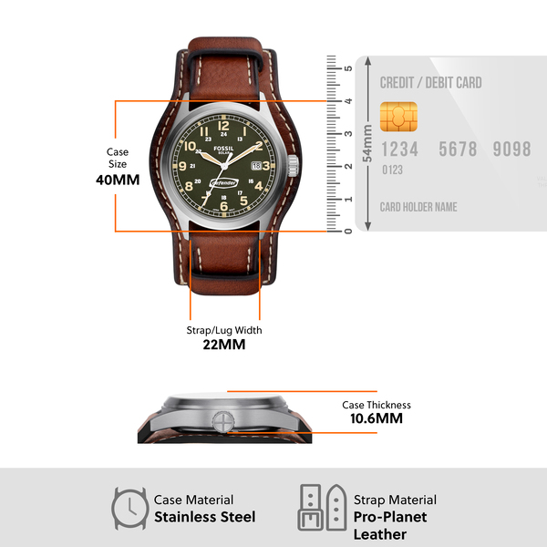 フォッシル 腕時計 ソーラー メンズ ブラウン FS5974 FOSSIL