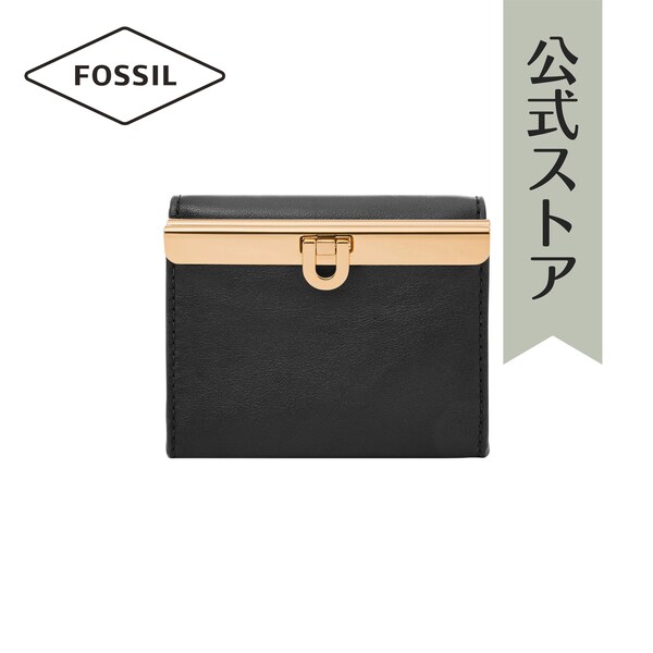 フォッシル 三つ折り財布 レディース レザー ブラック SL8288001