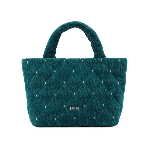 FEILER ユニ　ミニバッグ 新品 FEILER ユニカラー ミニ 舟形 トート バッグ ネイビー 無地