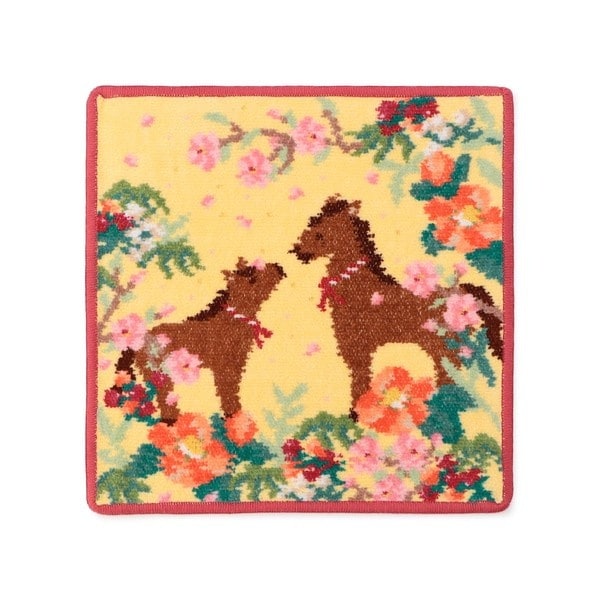 近沢レース　ハンカチ2枚2026 福袋　午年　おうまさん 2026年 午年】近沢レース 福袋から タオルハンカチ（赤）うまどし 馬 ウマ