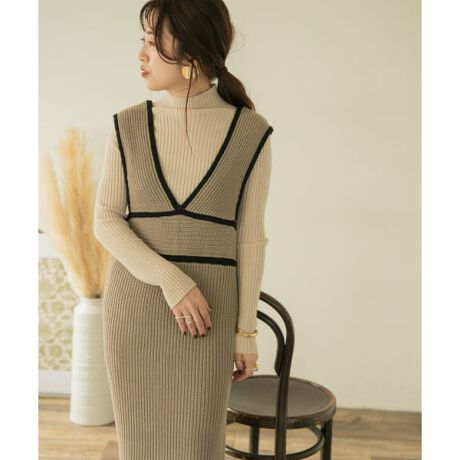 パイピングニットワンピース アイテムズ アーバンリサーチ Items Urban Research ファッション通販 マルイウェブチャネル Ca000 426 60 01