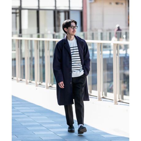 URBAN RESEARCH ブラック チェスターコート M（URBAN RESEARCH オ－バ  