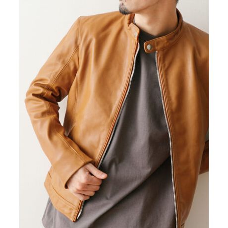 ゴートレザー シングルライダースジャケット | アイテムズ アーバン  