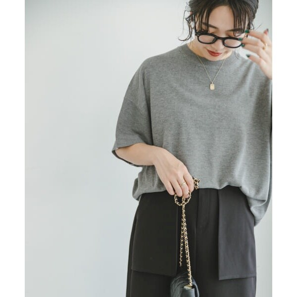 【アイテムズ アーバンリサーチ（レディース）】ニットTシャツ ITEMS URBANRESEARCH ニット セーター ニットTシャツ レディース