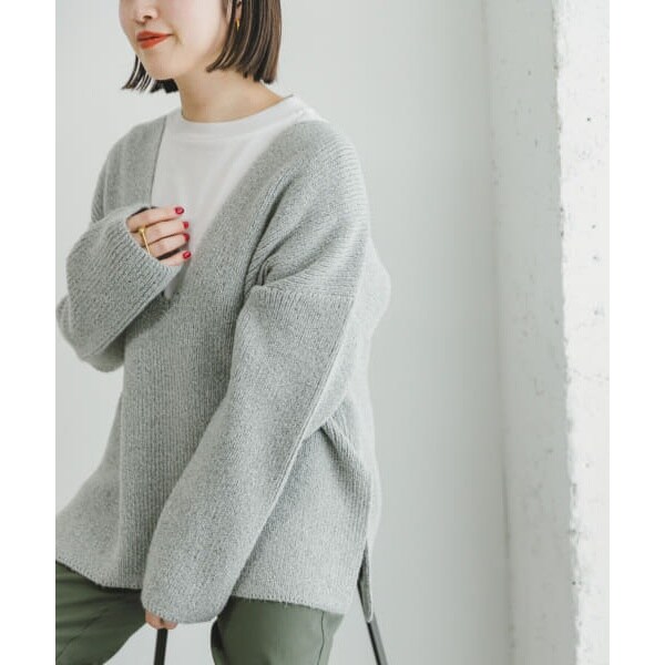 URBAN RESEARCH ITEMS / アーバンリサーチ アイテムズ カタアゼ深Vニット ITEMS URBANRESEARCH 【アイテムズ アーバンリサーチ