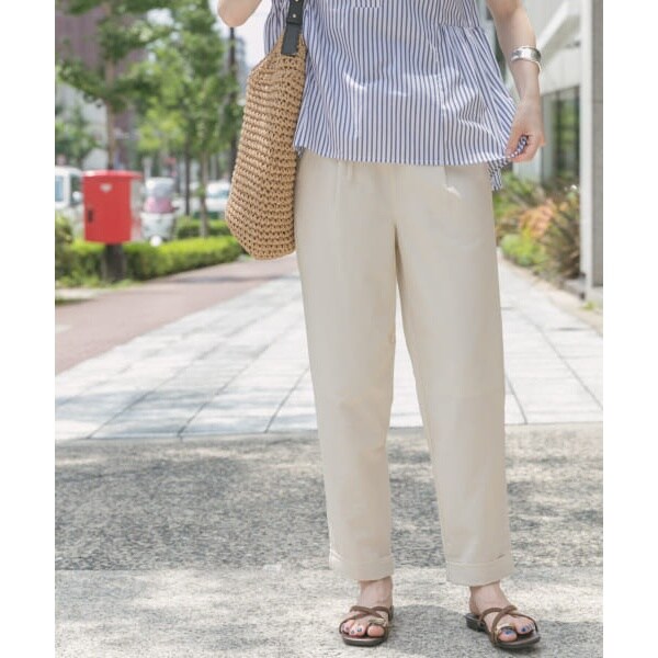 【新品タグ付き】23区　リネン混　洗える　パンツ 新品タグ付 23区リネンブレンド ワイドパンツ 洗える パンツ