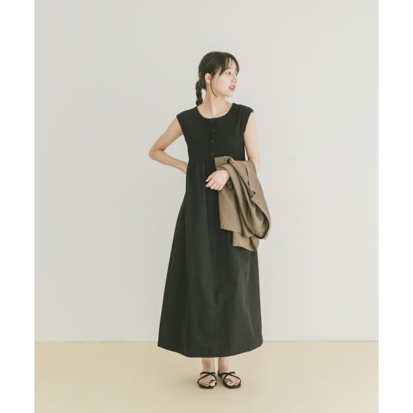 ITEMS URBANRESEARCHチュールレイヤードロングスリーブワンピース ITEMS URBANRESEARCH（アイテムズ アーバンリサーチ）の