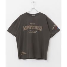 ロゴ刺繍半袖Tシャツ