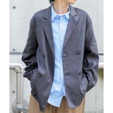 『セットアップ対応』Linen Blend Double Jacket