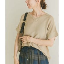 Vネックフレンチニット