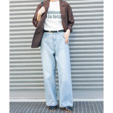 デニムストレートパンツ