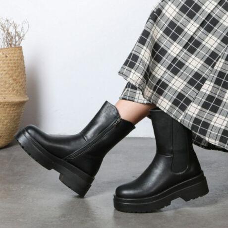 軽量厚底 2段ソール サイドゴア ブーツ エンジェルソール Angelsole 2697 ファッション通販 マルイウェブチャネル