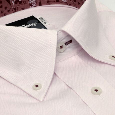 Disney ディズニー 形態安定 ノーアイロン 長袖ワイシャツ ボタンダウン ピンク ブリックハウス Brickhouse ファッション通販 マルイウェブチャネル