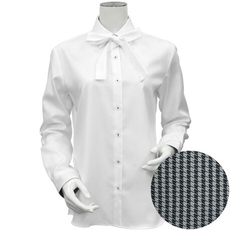 【SUPIMA】形態安定 レギュラーカラー 綿100% 長袖レディースシャツ | ブリックハウス(BRICKHOUSE