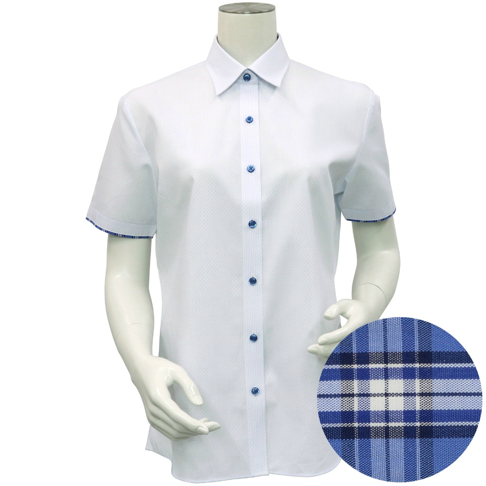 形態安定 レギュラーカラー 半袖レディースシャツ | ブリックハウス