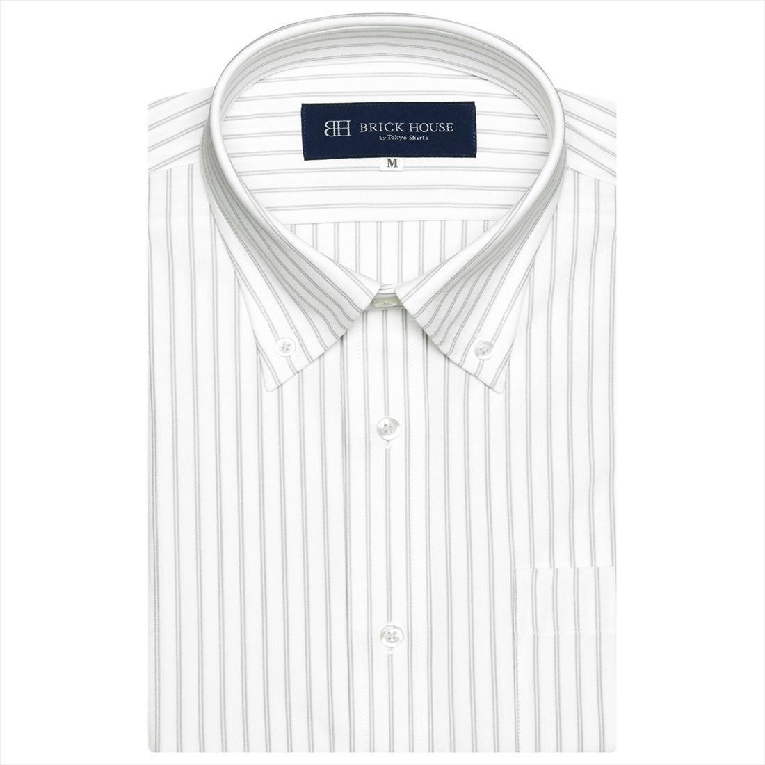 【イエロー】(M)【持続涼感】 COOL SILVER(R) ボタンダウンカラー 半袖 形態安定 ニットシャツ