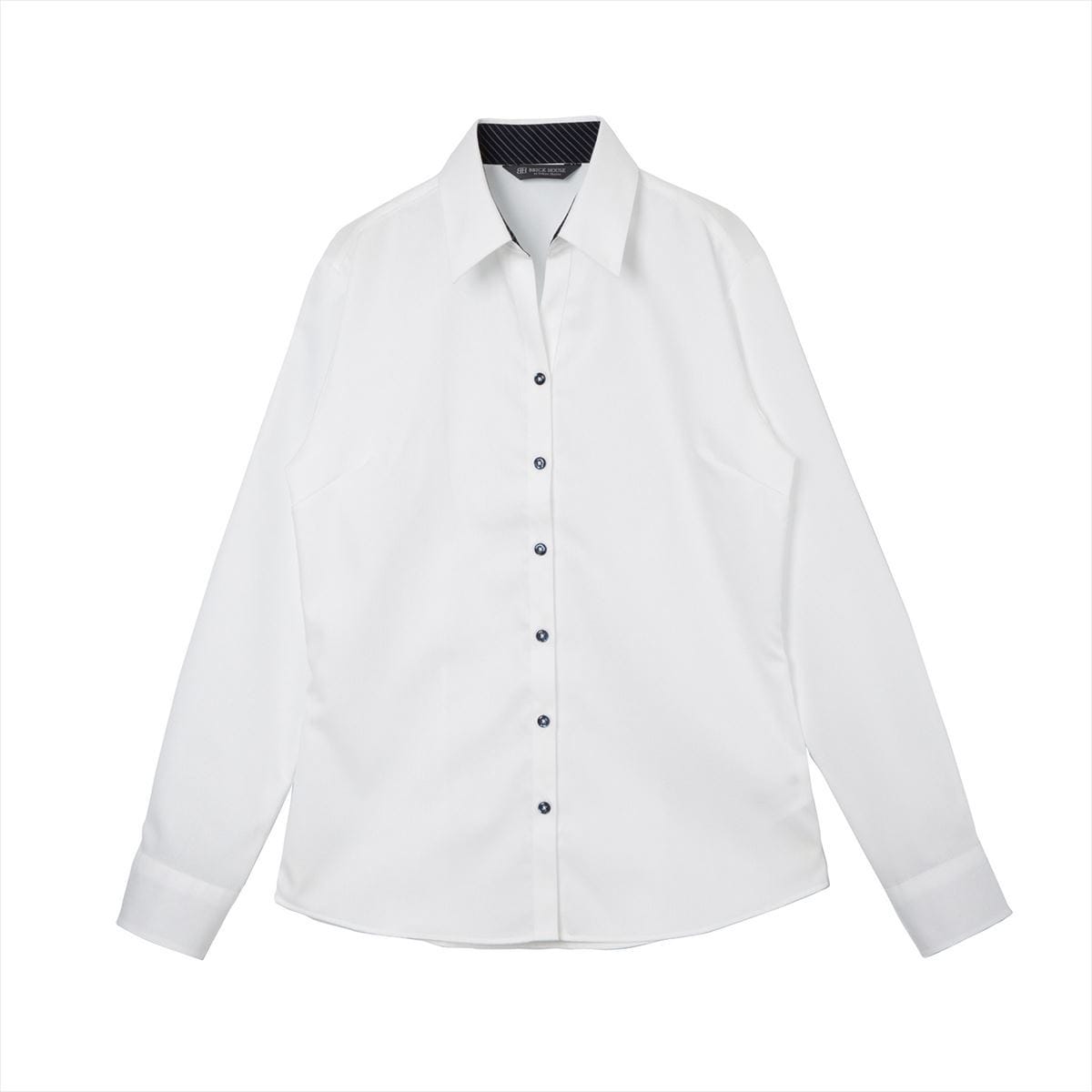 【超形態安定】 スキッパー 長袖 形態安定 綿100% レディースシャツ 超形態安定】 スキッパー 長袖 形態安定 綿100% レディース