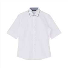 ブリックハウス(BRICKHOUSE)の【透け防止】 ワイド 五分袖 形態安定 レディースシャツ