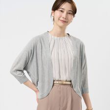 ニット さらさら ドルマンカーディガン レディース