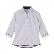 ブリックハウス(BRICKHOUSE)の【透け防止】 スキッパー 七分袖 形態安定 レディースシャツ