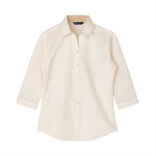 ブリックハウス(BRICKHOUSE)の【透け防止】 スキッパー 七分袖 形態安定 レディースシャツ