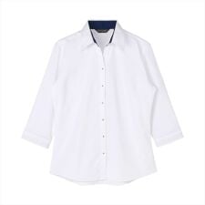 ブリックハウス(BRICKHOUSE)の【透け防止】 スキッパー 七分袖 形態安定 レディースシャツ