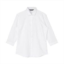 ブリックハウス(BRICKHOUSE)の【透け防止】 ワイド 七分袖 形態安定 レディースシャツ