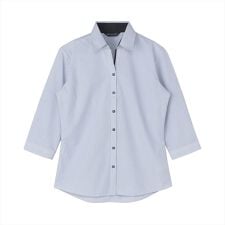 ブリックハウス(BRICKHOUSE)の【透け防止】 スキッパー 七分袖 形態安定 レディースシャツ