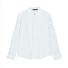 【COFREX】 スタンド ビジューブラウス 長袖 レディースデザインシャツ