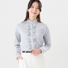 【COFREX】 ひねりピンタックブラウス 長袖 レディースデザインシャツ