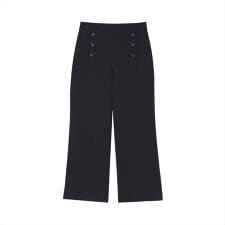 ウーリッシュ素材 セミワイドパンツ セットアップ可能 レディース