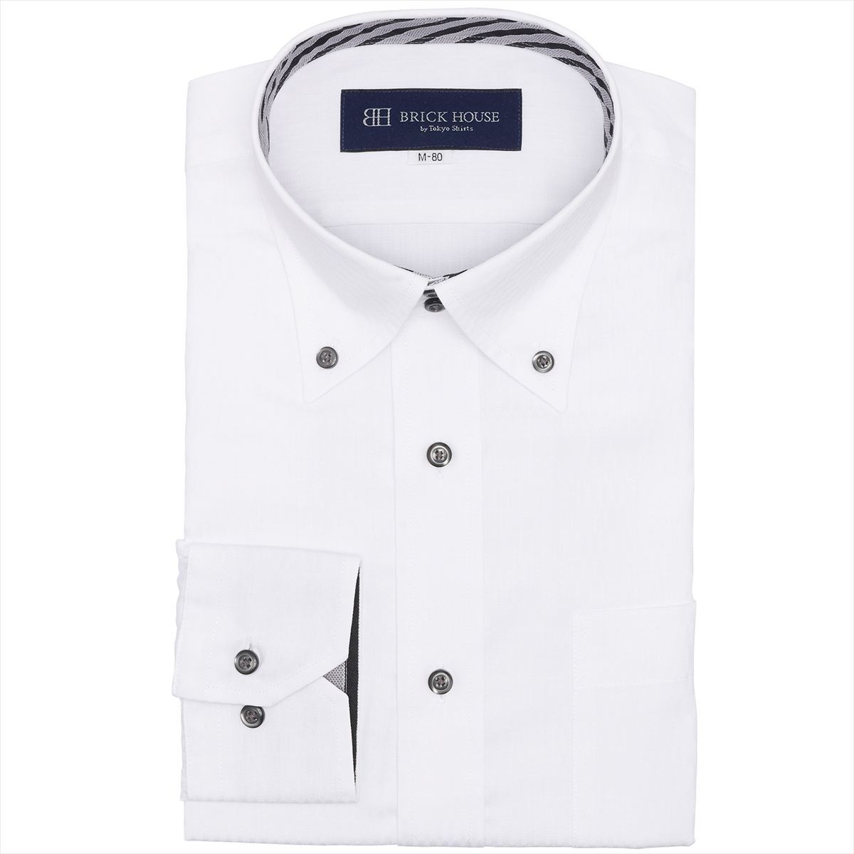 【透け防止】 ボットーニ 長袖 形態安定 ワイシャツ