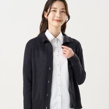 ブリックハウス(BRICKHOUSE)のニット スタンドヘンリーネック カーディガン レディース