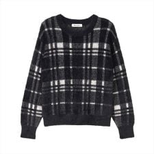 【Pitta Re:)】 ニット フェザーチェック プルオーバー レディース