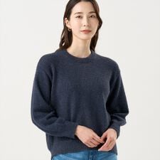 【Pitta Re:)】 ニット ラメフェザー プルオーバー レディース