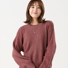 【Pitta Re:)】 ニット ラメフェザー プルオーバー レディース