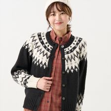 ブリックハウス(BRICKHOUSE)の【Pitta Re:)】 ニット 求心 ジャカード カーディガン レディース