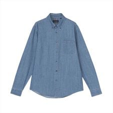 カジュアルシャツ デニムシャツ ボタンダウン 長袖 メンズ