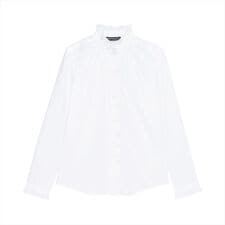 【COFREX】 スタンド ゴムシャーリング ブラウス 長袖 レディースデザインシャツ